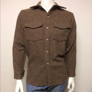 Woolrich wool button down shirt sized M